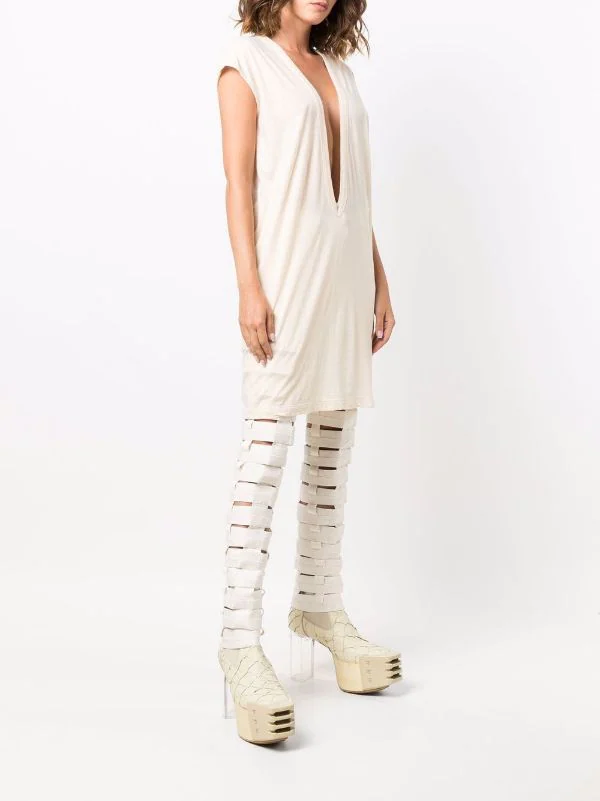 ( Nouvelle Collection ) Rick Owens 21 NATURAL Haut Dylan à Col Plongeant Femme 5 ( Nouvelle Collection ) Rick Owens 21 NATURAL Haut Dylan à Col Plongeant Femme – Image 3