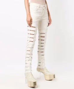 ( Nouvelle Collection ) Rick Owens Jean Spartan à Découpes Femme -Rick Owens Soldes 16860373 33784649 600