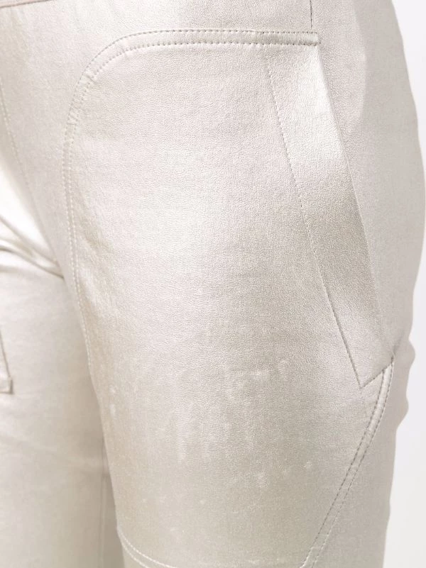 ( Nouvelle Collection ) Rick Owens Legging En Cuir Métallisé 98 WARM SILVER 7 ( Nouvelle Collection ) Rick Owens Legging En Cuir Métallisé 98 WARM SILVER – Image 5