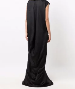 ( Nouvelle Collection ) Rick Owens Robe Longue à Col V Femme -Rick Owens Soldes 16860376 33782227 600