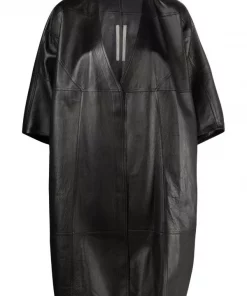 Rick Owens Manteau Tecuatl Ă Manches Crop 09 BLACK