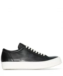 Rick Owens Baskets En Cuir BLACK