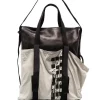 Rick Owens Sac Cabas à Détails Superposés 96199 BLACK/OYSTER/BLACK/BLACK -Rick Owens Soldes 16911381 36030960 600
