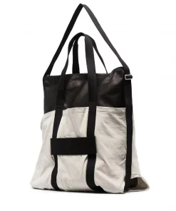 Rick Owens Sac Cabas à Détails Superposés 96199 BLACK/OYSTER/BLACK/BLACK -Rick Owens Soldes 16911381 36030967 600