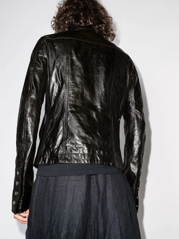 Rick Owens Veste Bauhaus En Cuir Homme 5 Rick Owens Veste Bauhaus En Cuir Homme – Image 3