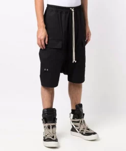 ( Nouvelle Collection ) Rick Owens Short Rick Pods Sarouel 09 BLACK -Rick Owens Soldes 16945223 33915814 600