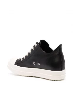 Rick Owens 9111 BLACK Baskets En Cuir Femme -Rick Owens Soldes 16945613 33935706 600