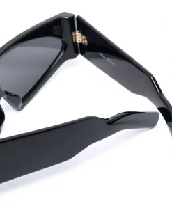 Rick Owens BLACK/ SILVER Lunettes De Soleil Gene à Monture Rectangulaire Homme -Rick Owens Soldes 16959188 33968959 600