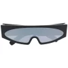 Rick Owens BLACK/ SILVER Lunettes De Soleil Gene à Monture Rectangulaire Homme -Rick Owens Soldes 16959188 33968970 600