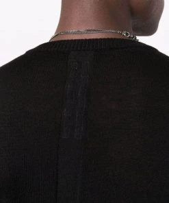 Rick Owens 09 BLACK Pull En Maille Fine Homme -Rick Owens Soldes 16975079 33928339 600