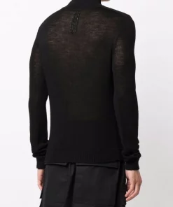 ( Nouvelle Collection ) Rick Owens Pull En Laine à Rayures 0908 BLACK/PEARL -Rick Owens Soldes 16976016 33919766 600