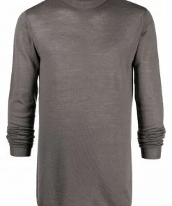 Rick Owens Pull En Laine à Manches Longues 34 DUST