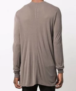 Rick Owens T-shirt LS Level à Manches Longues Homme -Rick Owens Soldes 16984417 34803284 600