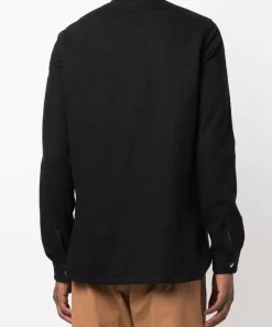 Rick Owens Chemise Zippée à Col V 09 BLACK -Rick Owens Soldes 16985376 33971104 600