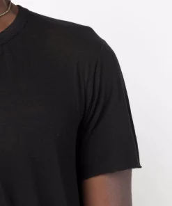 ( Nouvelle Collection ) Rick Owens T-shirt à Coupe Longue 09 BLACK -Rick Owens Soldes 17005843 34100958 600