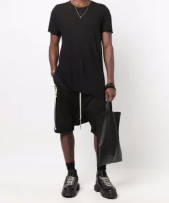 ( Nouvelle Collection ) Rick Owens T-shirt à Coupe Longue 09 BLACK -Rick Owens Soldes 17005843 34101899 600