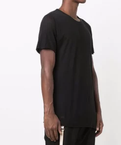( Nouvelle Collection ) Rick Owens T-shirt à Coupe Longue 09 BLACK -Rick Owens Soldes 17005843 34102181 600