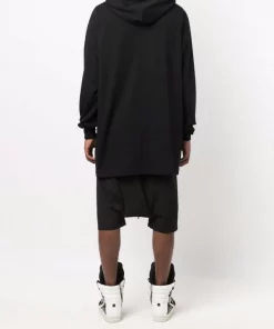 ( Nouvelle Collection ) Rick Owens Hoodie à Lien De Resserrage 09 BLACK -Rick Owens Soldes 17026764 34171846 600