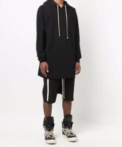 ( Nouvelle Collection ) Rick Owens Hoodie à Lien De Resserrage 09 BLACK -Rick Owens Soldes 17026764 34171848 600