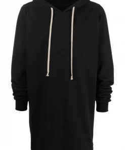 ( Nouvelle Collection ) Rick Owens Hoodie à Lien De Resserrage 09 BLACK