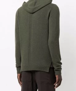 Rick Owens 15 GREEN Hoodie En Maille Fine Homme -Rick Owens Soldes 17059976 34226702 600