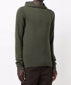 Rick Owens 15 GREEN Hoodie En Maille Fine Homme -Rick Owens Soldes 17059976 34227313 600