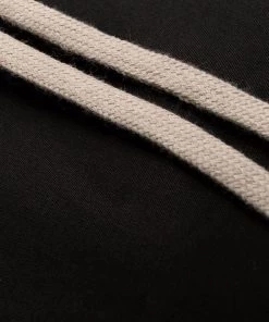 ( Nouvelle Collection ) Rick Owens 09 BLACK Bermuda En Coton Biologique à Lien De Resserrage Homme -Rick Owens Soldes 17108319 34574747 600