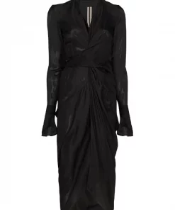 ( Nouvelle Collection ) Rick Owens Robe Mi-longue à Col V Femme
