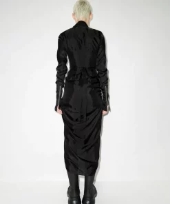 ( Nouvelle Collection ) Rick Owens Robe Mi-longue à Col V Femme -Rick Owens Soldes 17110453 38048502 600