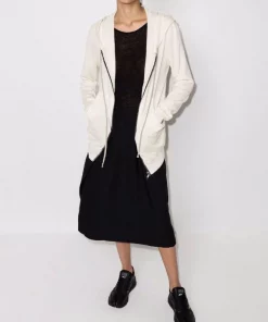 ( Nouvelle Collection ) Rick Owens Hoodie Mi-long à Fermeture Zippée Femme -Rick Owens Soldes 17110463 38669121 600