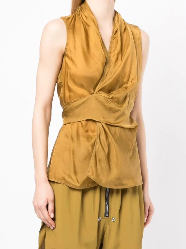 ( Nouvelle Collection ) Rick Owens 72 SULPHATE Blouse Laura à Design Sans Manches Femme 6 ( Nouvelle Collection ) Rick Owens 72 SULPHATE Blouse Laura à Design Sans Manches Femme – Image 4