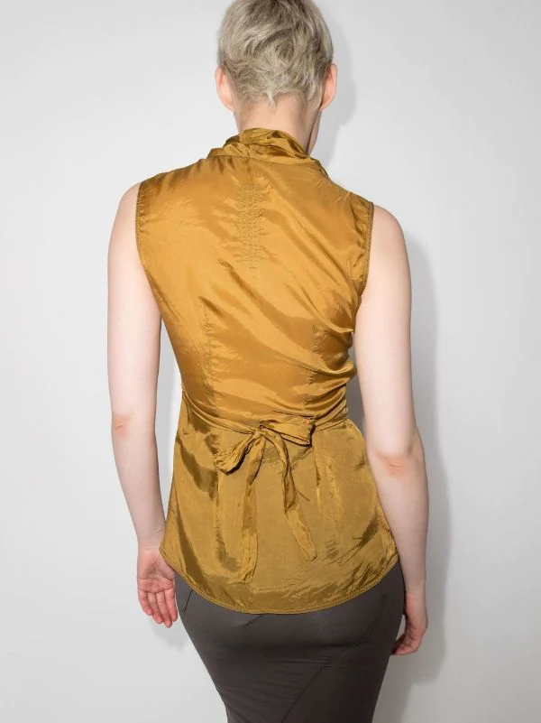 ( Nouvelle Collection ) Rick Owens 72 SULPHATE Blouse Laura à Design Sans Manches Femme 9 ( Nouvelle Collection ) Rick Owens 72 SULPHATE Blouse Laura à Design Sans Manches Femme – Image 7