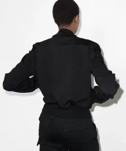 ( Nouvelle Collection ) Rick Owens Veste Bomber Geth Zippée 09 BLACK -Rick Owens Soldes 17112032 38007886 600