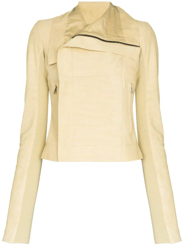 ( Nouvelle Collection ) Rick Owens Veste De Moto à Col Montant Femme 3 ( Nouvelle Collection ) Rick Owens Veste De Moto à Col Montant Femme