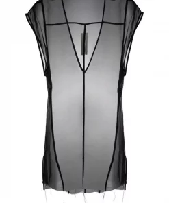 ( Nouvelle Collection ) Rick Owens Débardeur à Col V 09 BLACK