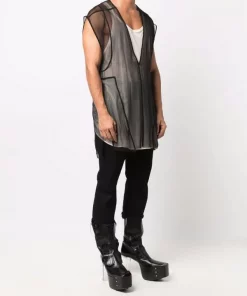 ( Nouvelle Collection ) Rick Owens Débardeur à Col V 09 BLACK -Rick Owens Soldes 17123833 34689584 600