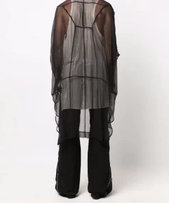 ( Nouvelle Collection ) Rick Owens Cape Peter Transparente Homme -Rick Owens Soldes 17123840 34689427 600