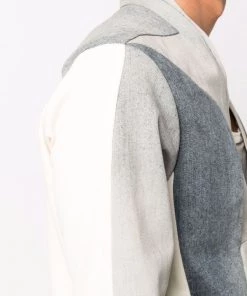 ( Nouvelle Collection ) Rick Owens 1621 HUSTLER/NATURAL Chemise Fogpocket à Design Patchwork Homme -Rick Owens Soldes 17123850 34710723 600