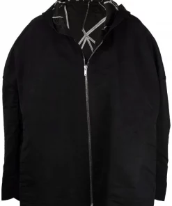 ( Nouvelle Collection ) Rick Owens Veste Crop Peter à Capuche 090921 BLACK/BLACK/NATURAL