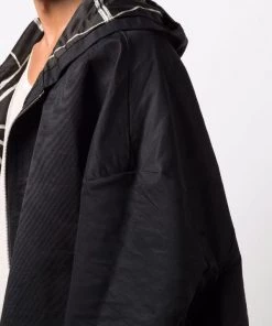 ( Nouvelle Collection ) Rick Owens Veste Crop Peter à Capuche 090921 BLACK/BLACK/NATURAL -Rick Owens Soldes 17123855 34689205 600