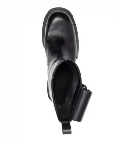 ( Nouvelle Collection ) Rick Owens 99 BLACK/BLACK Bottines Fogpocket Homme -Rick Owens Soldes 17123868 34619488 600