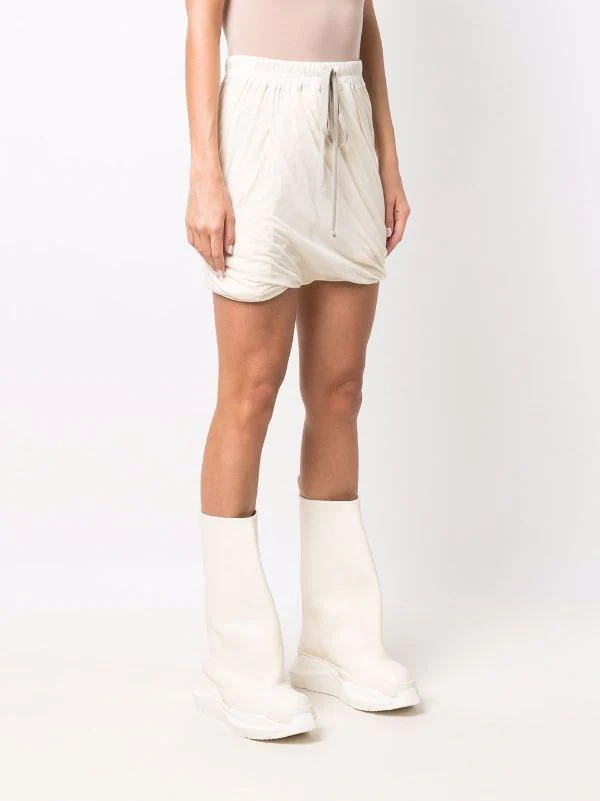 ( Nouvelle Collection ) Rick Owens 21 NATURAL Short Drapé à Lien De Resserrage Femme 5 ( Nouvelle Collection ) Rick Owens 21 NATURAL Short Drapé à Lien De Resserrage Femme – Image 3