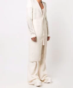 ( Nouvelle Collection ) Rick Owens Manteau à Simple Boutonnage Homme -Rick Owens Soldes 17124862 34699457 600