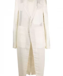 ( Nouvelle Collection ) Rick Owens Manteau à Simple Boutonnage Homme