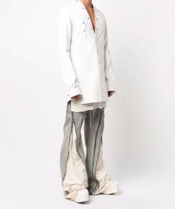 ( Nouvelle Collection ) Rick Owens Chemise Fogpocket En Cuir 11 MILK -Rick Owens Soldes 17124872 34711890 600