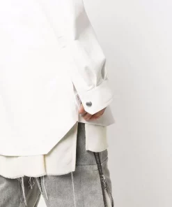 ( Nouvelle Collection ) Rick Owens Chemise Fogpocket En Cuir 11 MILK -Rick Owens Soldes 17124872 34711962 600