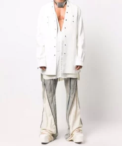 ( Nouvelle Collection ) Rick Owens Chemise Fogpocket En Cuir 11 MILK -Rick Owens Soldes 17124872 34713536 600