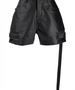 ( Nouvelle Collection ) Rick Owens 09 BLACK Short à Effet Usé Homme