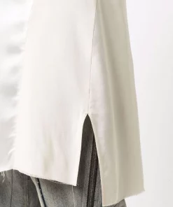 ( Nouvelle Collection ) Rick Owens Haut Sans Manches à Col V 1121 MILK/NATURAL -Rick Owens Soldes 17125817 34689162 600