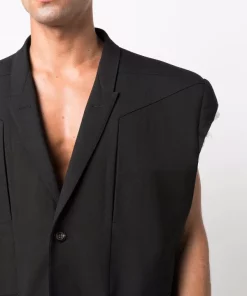 Rick Owens Manteau Fogconcert Sans Manches 09 BLACK -Rick Owens Soldes 17125840 34716529 600